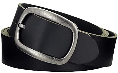 Gürtel Ledergürtel Schwarz 4cm breit Vollleder Jeansgürtel Damen Herren Rindleder Handgemacht echtes Leder MADE IN GERMANY NEU #4MVL030