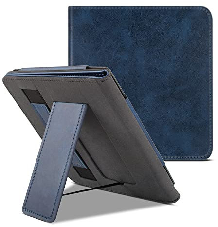 Lunso - Housse de support de protection de luxe - Convient pour Kobo Sage (8 pouces) - Bleu