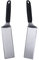 BLACKSTONE 5550 Extra Long Griddle Spatula Set of 2- Perfect Heavy-Duty Stainless Steel Premium Flat Top BBQ Grill Accessories, Non-Slip Plastic Handle, Heat Resistant, Dishwasher Safe Easy to Clean