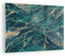 Bilder auf Glas Abstraktion Gold Türkis Glasbild 70x50cm Wandbilder Dekoration Wohnzimmer Schlafzimmer Küche Deko Klein Wanddeko Bild im Glas Wand Kunstdruck Art Modern Wall Decor GAA70x50-4564