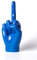 NENBOLEC Hand Skulptur Figuren Finger Dekor Statuen Modern Geschenk Arts Polyresin Blau 28cm