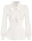 Womens Victorian Long Sleeve Blouse Tops Vintage Collar Blouse Long Sleeve T Shirts Plus Size for Prom Birthday White M