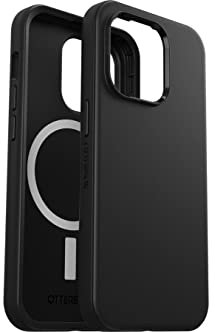 OtterBox Symmetry+ Case for iPhone 14 Pro with MagSafe, Shockproof, Drop proof, Protective Thin Case, 3x Tested to Military Standard, Antimicrobial Protection, Black