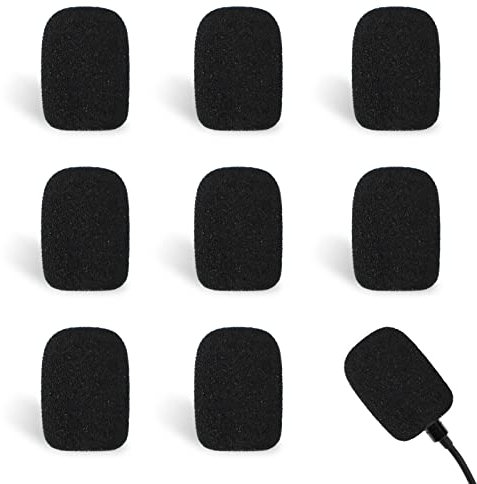 Schaumstoff-Abdeckung für Headset, Mikrofon, Windschutzscheibe, Mikrofon-Schutz, Mini-Windschutzscheibe, Schaumstoff-Abdeckung, Schutz, Schwarz
