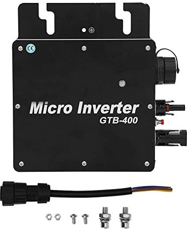 Micro-onduleur 400 W, GTB-400 Onduleur Solaire MPPT Micro-onduleur à Onde sinusoïdale Pure (AC210-230 V), Installation Pratique, pour Un Usage Domestique