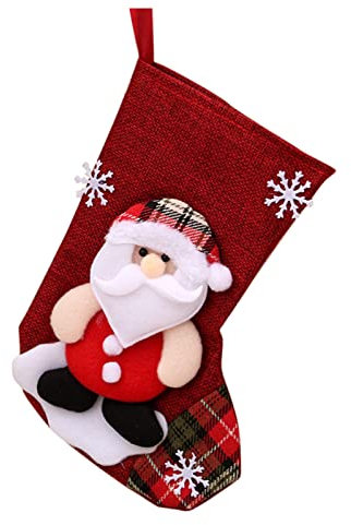 3D Nikolausstiefel Zum Befüllen und Aufhängen Weihnachtssocken Geschenktüte Kleine Süßigkeiten Dekoration Geschenktüte Weihnachtsstrümpfe Weihnachtsmann Schneemann Weihnachtsstrumpfe