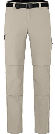 Bergson Queensland Doppel Zipp-Off mit T-Zipp | Herren Wanderhose, vielseitig, pflegeleicht, Feather Gray [743 ], 102 - Herren