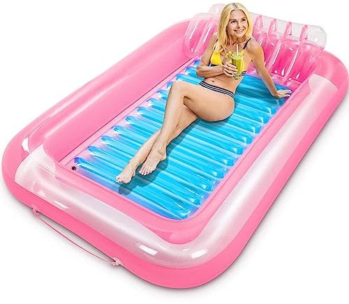 Subtail Lilo Pool Inflatables For Adults and Kids- Large Size Pool Inflatable with Removable Inflatable Pillow - Water Hammock Swimming Pool Toys for Adults Kids (180 * 120Cm)