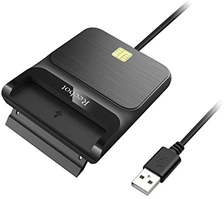 Recbot Lector dnie Electronico, Lector dni Electrónico con Conexión USB, Lector de dni Electrónico Compatible con Todas Las Tarjetas de dni Electronico
