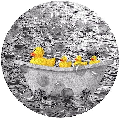 Bubble Duck Leder-Untersetzer, 6 Stück, für Damen und Herren, für verschiedene Tassen, Tische und Heimdekoration, 10,2 cm
