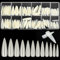 KOXXIAMOQ 240 Stück Nageltips, Tips für Gelnägel, Coffin Nail Tips, Falsche Nägel Tips, Wassertropfen Nagelspitzen, extra lange Kunstnägel, Acryl Künstliche Spurlos Nageltips für Gelnägel(natürliche)