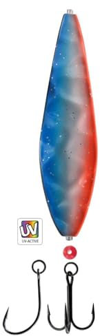 DEGA Lars Hansen Seatrout Inline-Blinker 18g oder 25g Mefo-Blinker Meerforellenblinker Küstenblinker (25g, Blue/Silver/R)