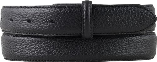 BELTINGER Wechselgürtel aus gemasertem Leder mit Steppnaht ohne Schnalle 3 cm | Modischer Druckknopf-Gürtel mit Pigmentprägung 30mm Damen