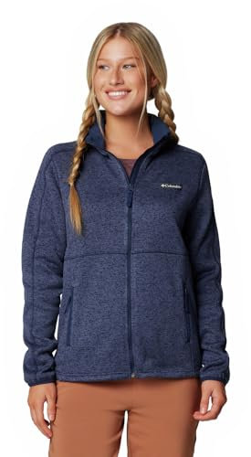 Columbia Damen Pullover Wetter Full Zip 2 Fleecejacke mit durchgehendem Reißverschluss, Collegiate Navy/Nocturnal Heather, L
