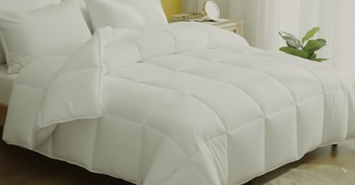 L S U Warm Soft Duvet - Waterproof Fire Retardant Non Allergic All Year Around Green Tint Quilt (TOG 10.5, Double)
