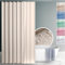 ANRO Duschvorhang Badewanne Vorhang Duschvorhänge Waschbar mit Duschvorhangringe Haken Textile Vorhänge aus Stoff 100% Polyester wasserdicht Beige 180x200cm