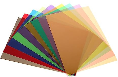 WATIIFUFU 9stücke Teilige Farbgelfilter Korrekturgelfilter Für Blitzlicht Gel-farbfilter Lichtfilter Overlays Für Film Und Foto Party Und Bühne