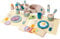 Donmills 39pcs Age 3+ Pretend Play Kitchen Accessories Kids Cooking Set, Wooden Toy Pots and Pans Sets for Toddlers, Montessori Toys Food Cookware Playset Gift for Girls and Boys