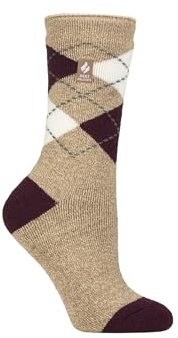 HEAT HOLDERS SOCKSHOP Ladies 1.6 TOG Lite Patterned and Striped Socks Pack of 1