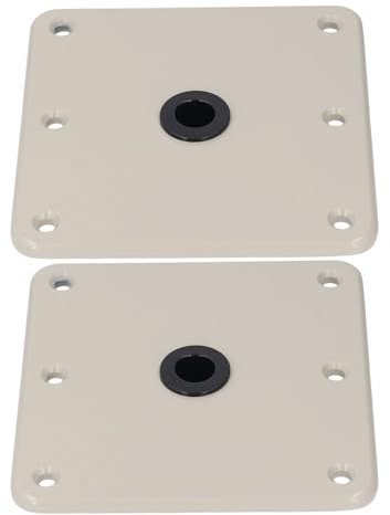 YWBL-WH Bootssitz-Grundplattensatz aus Aluminiumlegierung mit Halterung für 2 Bootssitze, Beige, Marine-Hochleistungssockel aus Aluminiumlegierung