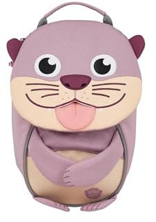 Affenzahn Kleiner Freund Kindergarten-Rucksack für 1-3 Jährige Ergonomisch Reflektierend Ziehzunge mit Namensschild Otter - Braun