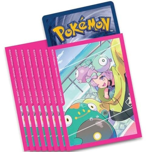 Friki Monkey Pokemon Card Sleeves (65 Pack), Plastic, 63 mm x 88 mm, Official Pokemon Elite Trainer Box Cases, Various Designs, Kids Love It