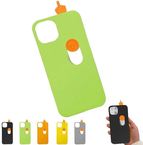 Pjjrdh Handyhülle Stinkefinger,Verschiebbare Mittelfinger-Handyhülle,3D Printed Sliding Middle Finger Phone Case Toy,3D Printed Sliding Middle Finger Phone Case(for IPhone15/14/13 Serienmodelle)