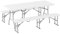 Outsunny Bierzeltgarnitur Klappbar 3-teiliges Set Campingtisch, 2 Bierbank mit Tragegriff, Festzeltgarnitur Biertischgarnitur für Balkon, Garten, Partyzelt 180 x 74 x 74 cm
