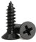 KELUBATU M3 Flat Head Wood Screws, Black Carbon Steel Phillips Self-Tapping Screws for Furniture, Woodworking-M3 x 12 mm 100 Pcs