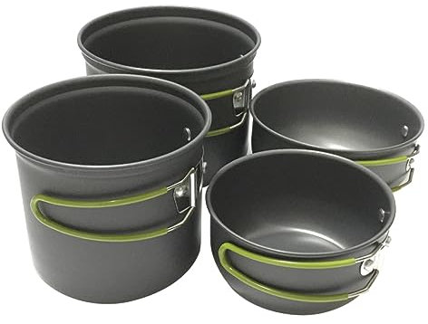 Milisten 1ensemble Ustensiles De Cuisine De Camping Aluminium Léger pour Personnes Kit De Pots Portables pour Randonnée Et Pique- Outdoor
