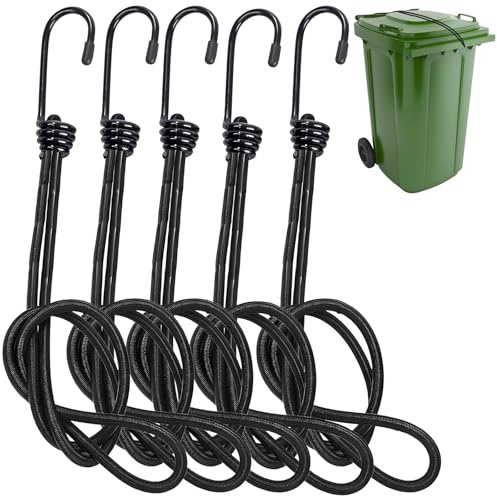 5 Wheelie Bin Locks UK, Tough Bin Locks Wheelie, No Drilling Wheelie Bin Clips Secure Contents From Spilling Stop Wind or Vandals Tipping Easy Fitting