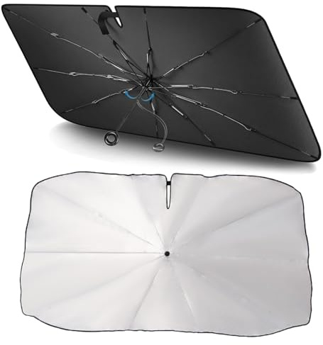 Parasol Coche Delantero para Mercedes SLK 200(R171),Parasol Plegable con Cuerda para Parabrisas Delantero, Retracción automática con un botón, Protección UV y Aislamiento térmico