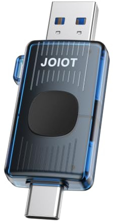 JOIOT 32GB Chiavetta USB C USB 3.2 Gen 1 fino a 110MB/s Retrattile, Blu | Pen Drive USB C Portatile con Foro per Portachiavi per iPhone 15/16/17 Smartphone Android Tablet Laptop Smart TV Autoradio