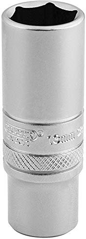 Draper 16530 1/4 Inch Square Drive 6 Point Metric Deep Socket, 13mm , Blue