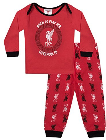 Liverpool FC Official Football Gift Boys Kids Baby Pyjamas 3-6 Months Red