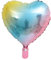CozofLuv 25 Stück 18 Zoll Herzballons Folienballons Luftballons Herzform Heliumballons Herzluftballons für Geburtstag Valentinstag Hochzeit Verlobung (Verlaufsfarbe)