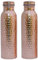 600 ML / 30 oz – Set of 2 - Traveller's 100% Pure Copper Water Bottle or Thermos Flask Ayurveda Health Benefits - Designer Water Bottles Joint Free,