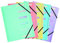 Exacompta 56170E Premium Kunststoff-Ordnungsmappe Chromaline Pastell transluzentem Polypropylen DIN A4 6 Fächer 3 Klappen 2 Gummizügen und Indexfenstern sowie 1 Tasche innen 1 Stück Zufallsfarbe