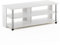 Furinno Sully Mobile Ripiani per TV, Legno ingegnerizzato, Rovere Bianco/Acciaio Inox, 3 Livelli 105 cm
