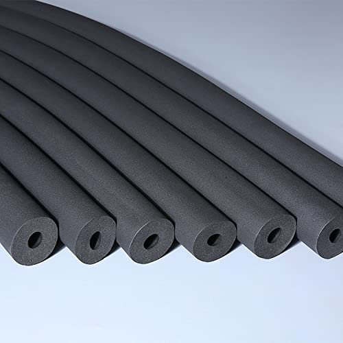Tube D'isolation pour Tuyaux en Mousse, Isolation Tuyaux Chauffage D'isolation Thermique De Climatiseur, Isolation pour Tuyaux De Mousse De Caoutchouc, Noir, ID 6-110mm (Size: 43mmX20mm/1.8m)