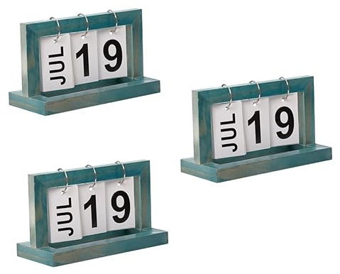 MAGICLULU 3st Täglicher Tischkalender Ewige Kalenderblöcke Tischkalender Holz Kalenderblatt Umblättern Kreativer Kalender Tischkalender Aus Holz Büro Schmücken Einfach Bambus
