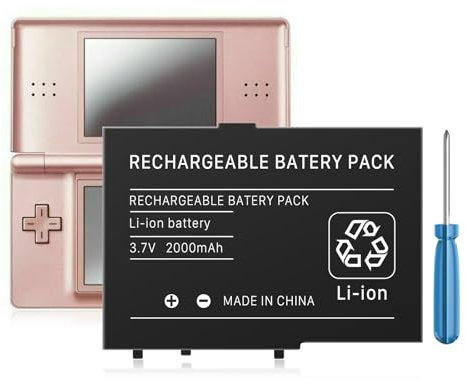 DS Lite Akku, USG-003 2500mAh Li-ion Ersatzakku für Nintendo DS Lite, NDSL Game Player, mit Reparaturwerkzeug (Nicht für Nintendo DSi, DSi XL, DSi LL)