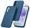 YLK Custodia per Samsung Galaxy A55 5G,【1 Custodia + 2 Vetro Temperato】per Samsung A55 5G, Custodia in Silicone Cover per Samsung Galaxy A55 5G con Pellicola Proteggi Schermo (Blu navy)