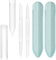 2Pcs Glass Cuticle Pusher, Clear Dual-Ended Nail Cuticle Remover Tool Professional Glass Manicure Stick with Leather Case Fingertip Precision Filing Cuticle Pusher Tools for Nail Salons Home