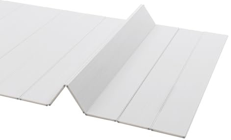 Foldable Bathtub Cover, Wood Grain Dustproof Bathtub Tray, Dust Proofing & Keeping the Water Temperature, Max. 5kg, for Home Bathroom Spa, 170 x 70 x 0.65cm, White
