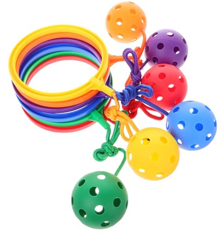 INOOMP 6pièces Jump Balle Jouet De Saut pour Garçon Fille Lot de Activité De Plein Air Intérieur Et Coordination