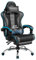 Yaheetech Silla de Oficina Silla Gaming con Reposapies Silla Ergonómica con Ruedas Silla Ordenador Ajustable Silla con Soporte Lumbar Capacidad MAX 136 KG Negro y Gris