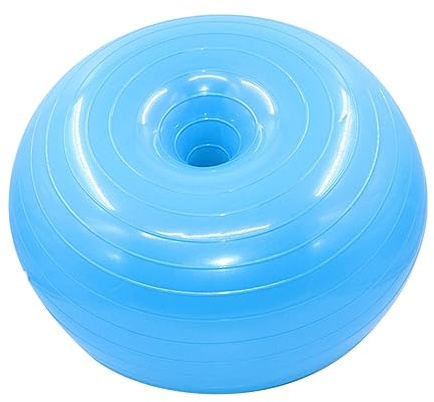 FOYTOKI Donut Ball Yoga Hilfsball Blau aus PVC mit Luftpumpe