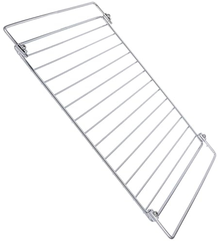Mikikit Elektro Ofen Grillrost aus Edelstahl Verstellbar 350-415mm Breites Grillgitter für Backofen und Grillzubehör