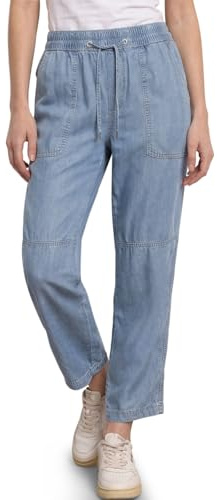 Street One Damen Mid Waist Slim Leg Hose im Washed-Look 3717087